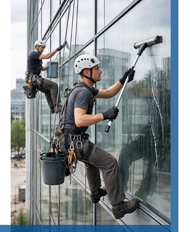 Мойка витражей альпинистами в Шуе от 720 р. под ключ|ВЫСОТНИК-Шуя