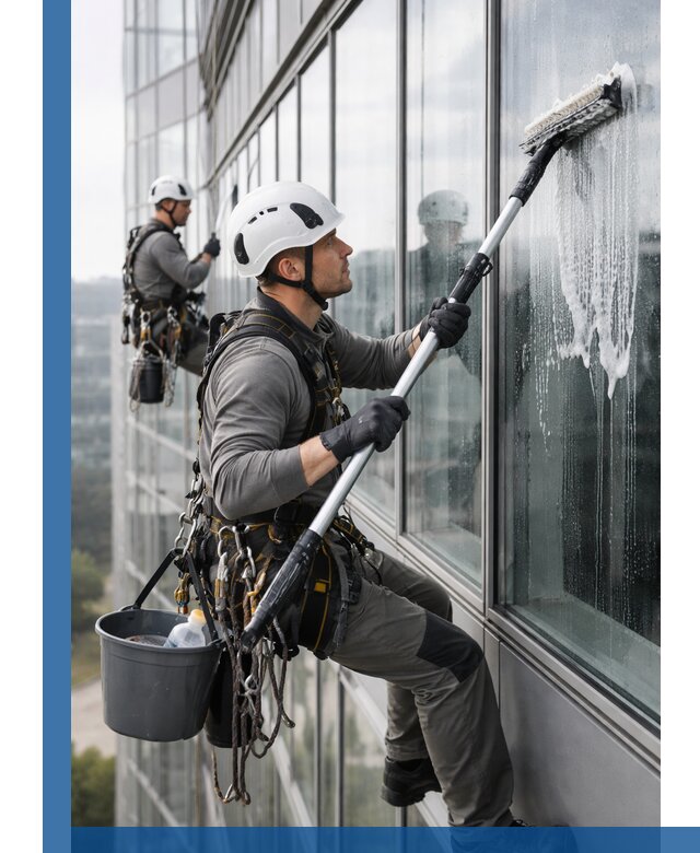 Высотная мойка сплошного остекления с выездом в Шуе