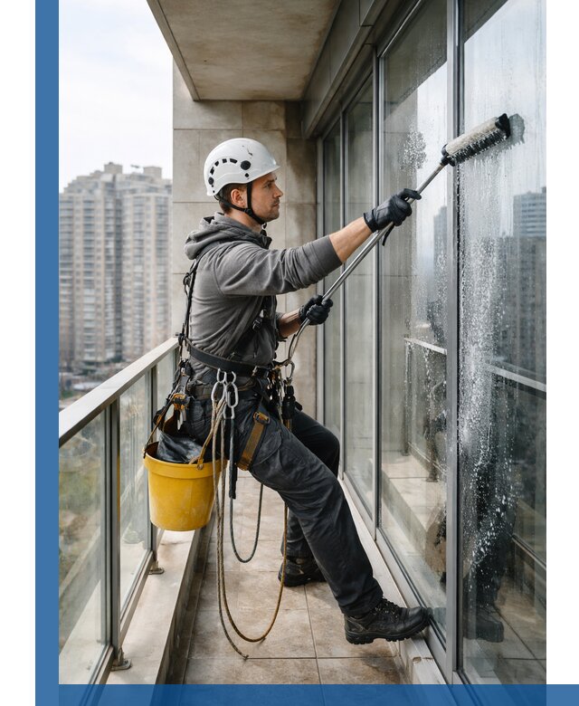 Профессиональная мойка балконного остекления в Шуе