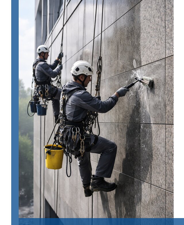 Профессиональная мойка фасада из керамогранита в Шуе