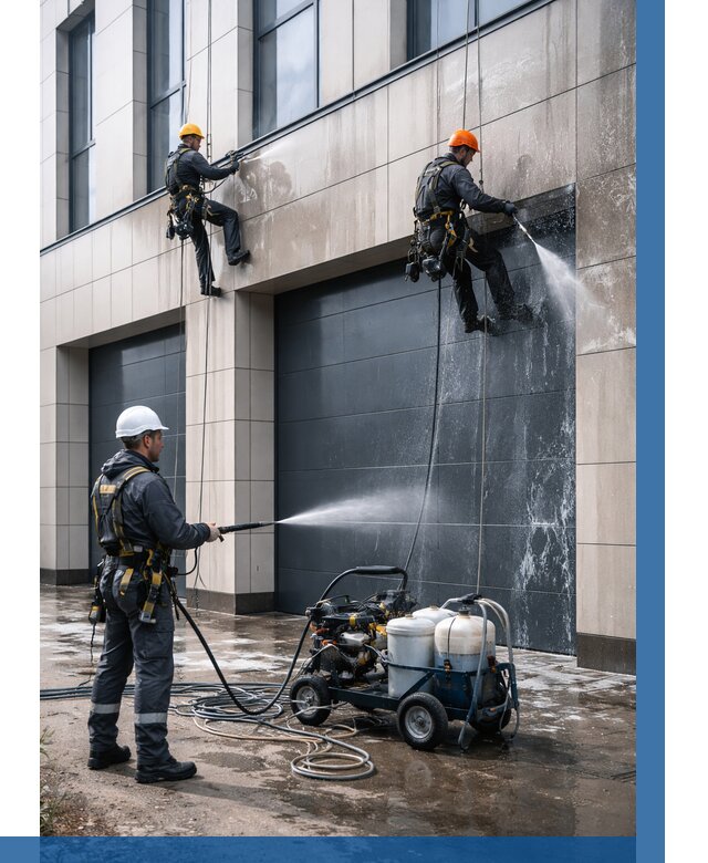 Послестроительная мойка фасада в Шуе от 308 р. | ВЫСОТНИК-Шуя