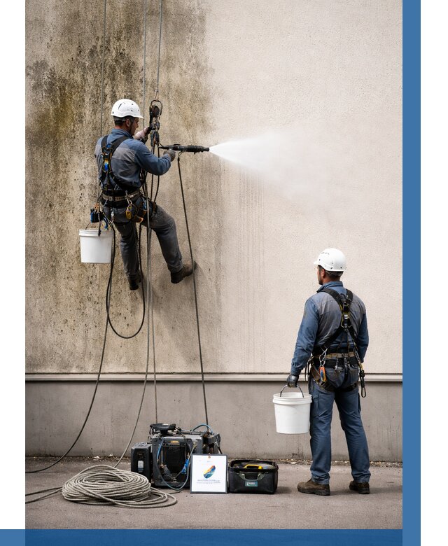 Очистка фасада от плесени в Шуе от 308 р. | ВЫСОТНИК-Шуя