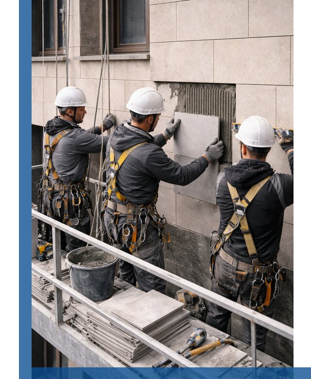 Ремонт облицовки фасада плиткой в Шуе с гарантией