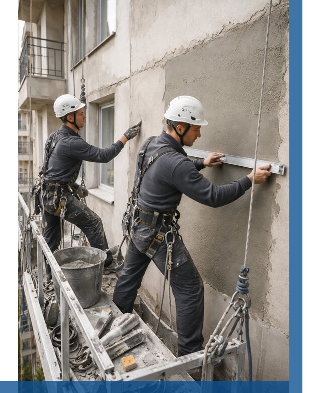 Штукатурка фасада на высоте в Шуе от 925 р. | ВЫСОТНИК-Шуя