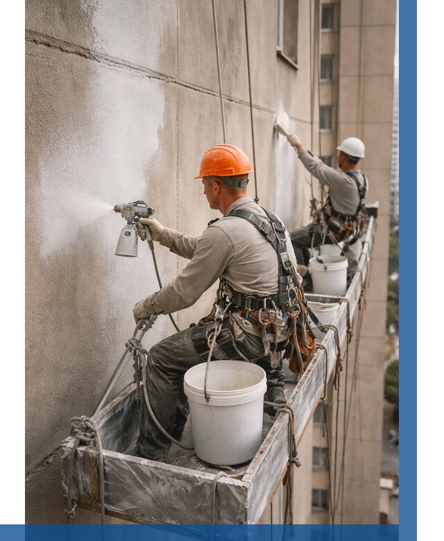 Грунтовка фасада на высоте в Шуе от 123 р. | ВЫСОТНИК-Шуя