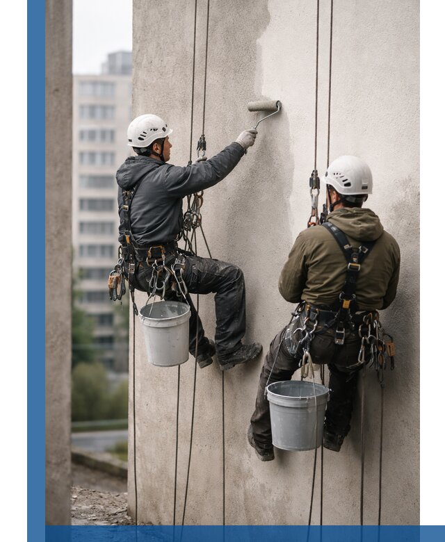 Покраска фасадов высотными альпинистами в Шуе с гарантией