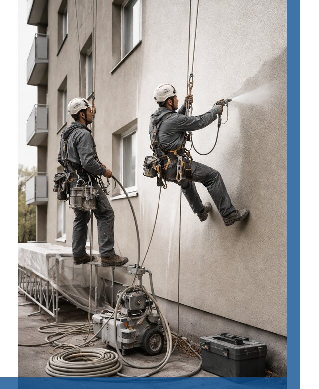 Безвоздушная покраска фасада в Шуе от 226 р/м² | ВЫСОТНИК-Шуя