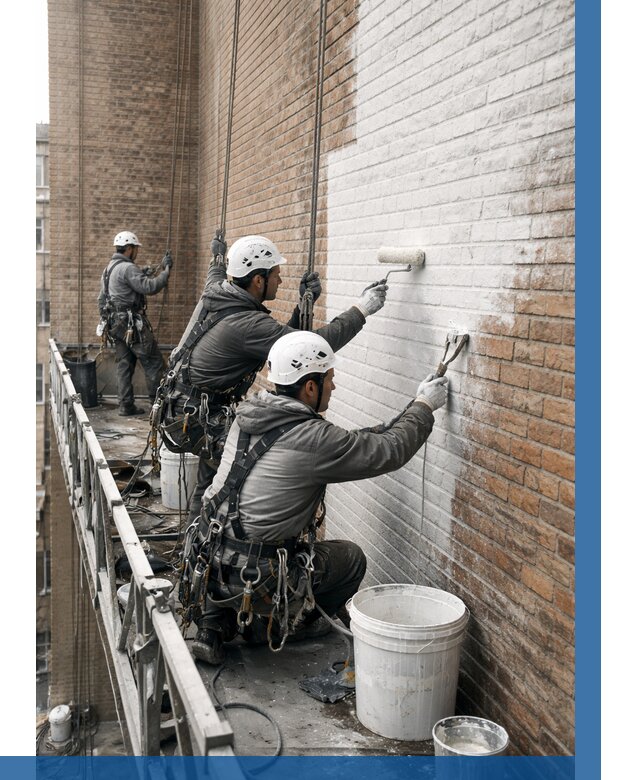 Покраска кирпичного фасада в Шуе от 360 р. | ВЫСОТНИК-Шуя