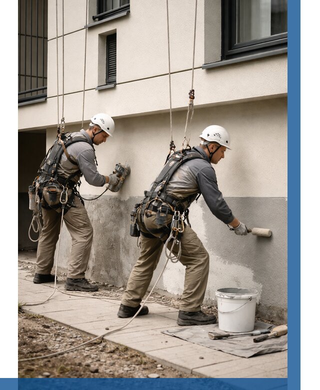 Окраска цоколя здания в Шуе от 463 р. под ключ | ВЫСОТНИК-Шуя