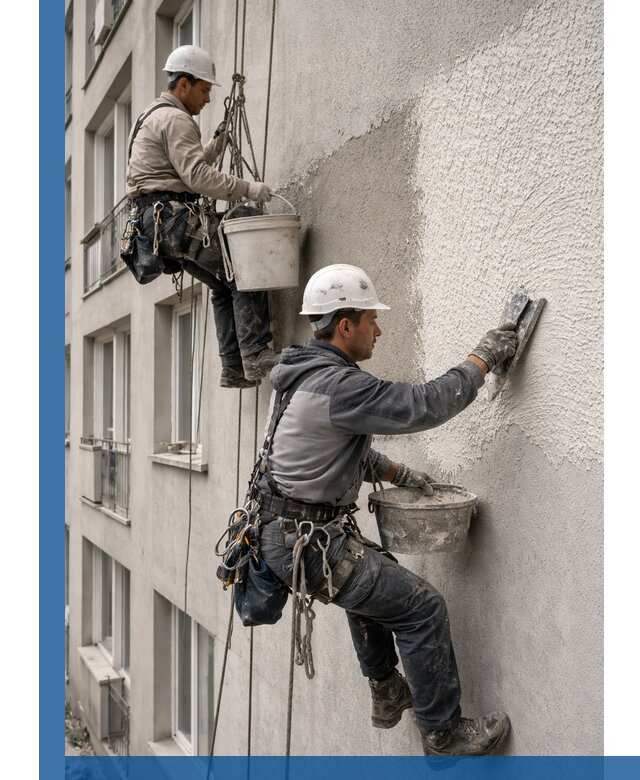 Нанесение декоративной штукатурки короед на фасад в Шуе