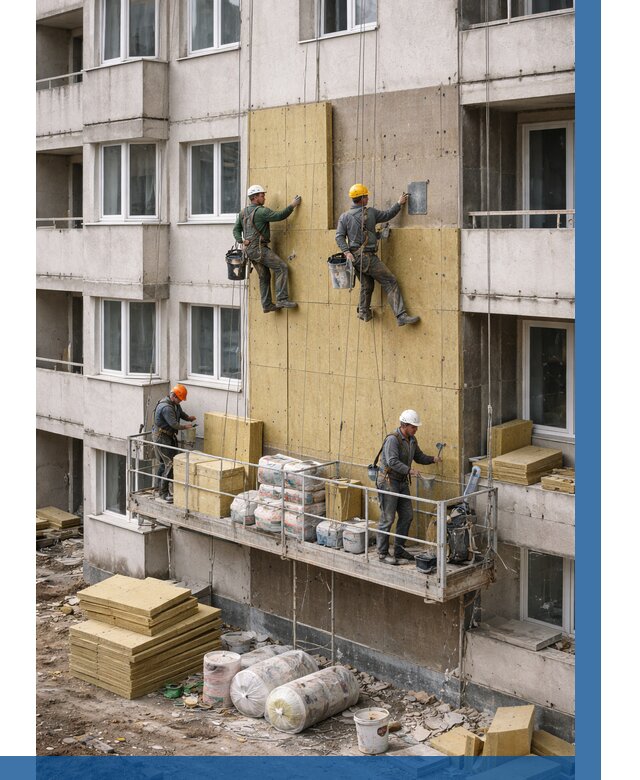 Утепление фасада минватой в Шуе от 1542 р. | ВЫСОТНИК-Шуя