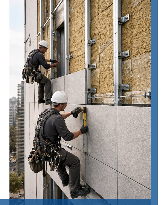 Монтаж вентилируемого фасада в Шуе от 3598 р. | ВЫСОТНИК-Шуя