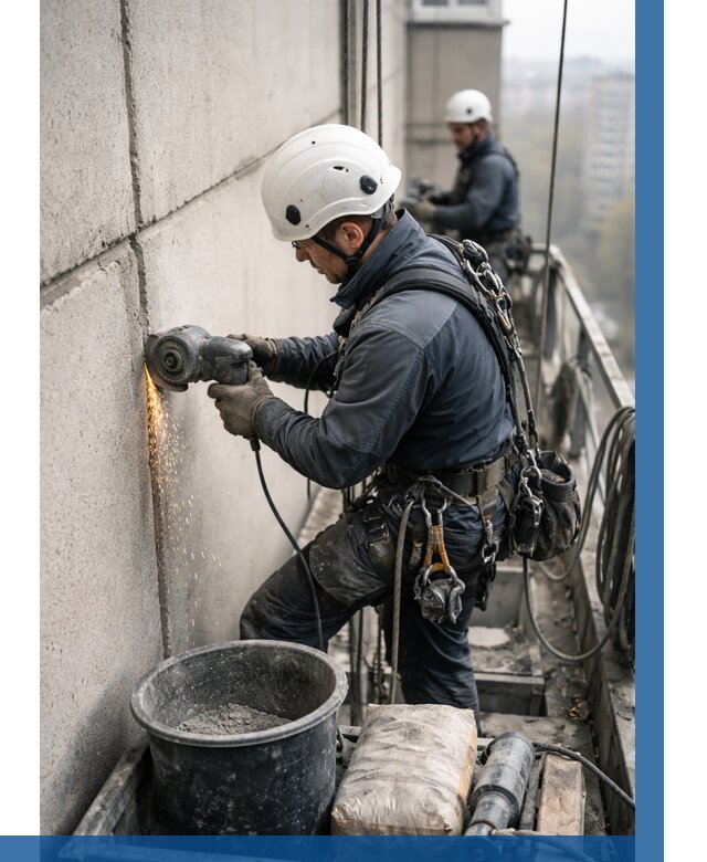 Штробление межпанельных швов в Шуе от 1234 р. | ВЫСОТНИК-Шуя