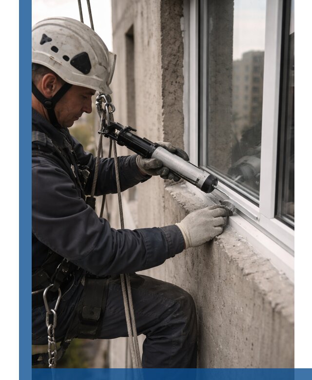 Герметизация оконных швов снаружи в Шуе профессионально