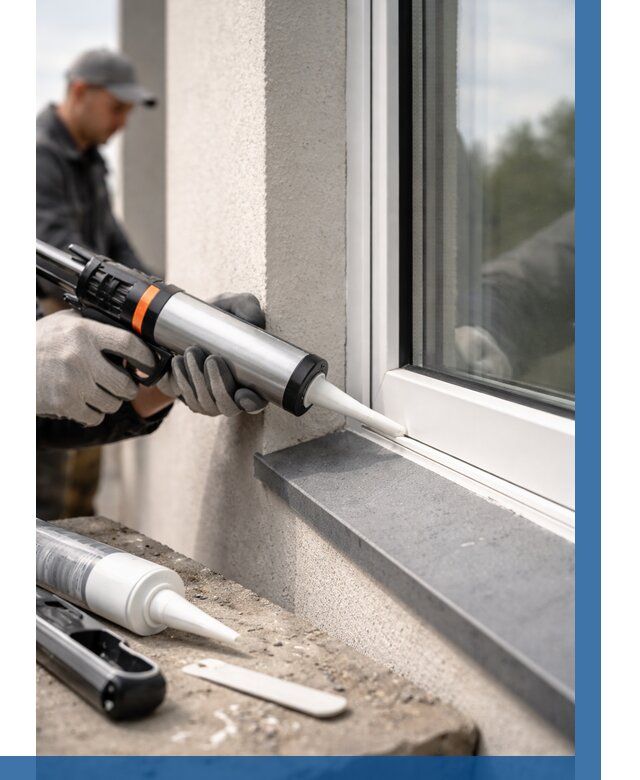 Герметизация монтажных швов окон в Шуе от 668 р. | ВЫСОТНИК-Шуя