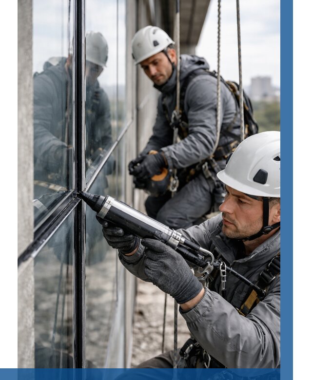 Герметизация витражных швов в Шуе от 668 р. | ВЫСОТНИК-Шуя