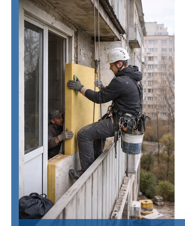 Профессиональное утепление балкона снаружи в Шуе под ключ