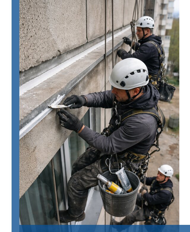 Герметизация примыкания балкона в Шуе под ключ с гарантией