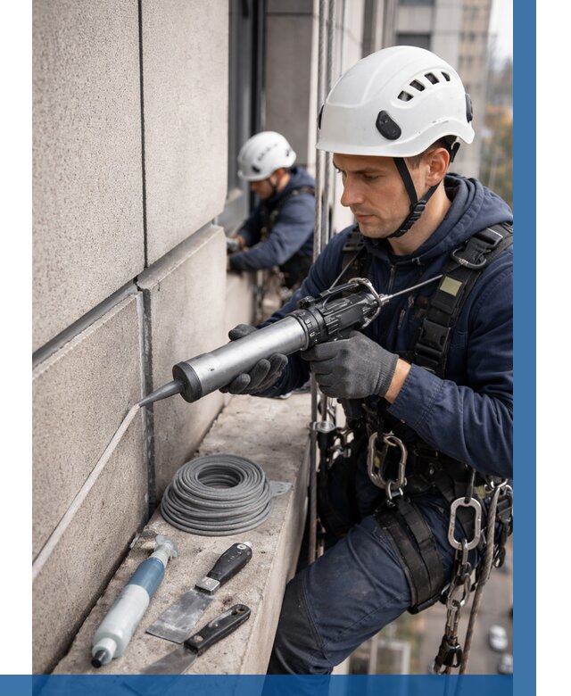 Герметизация деформационных швов фасада в Шуе от 720 | ВЫСОТНИК-Шуя