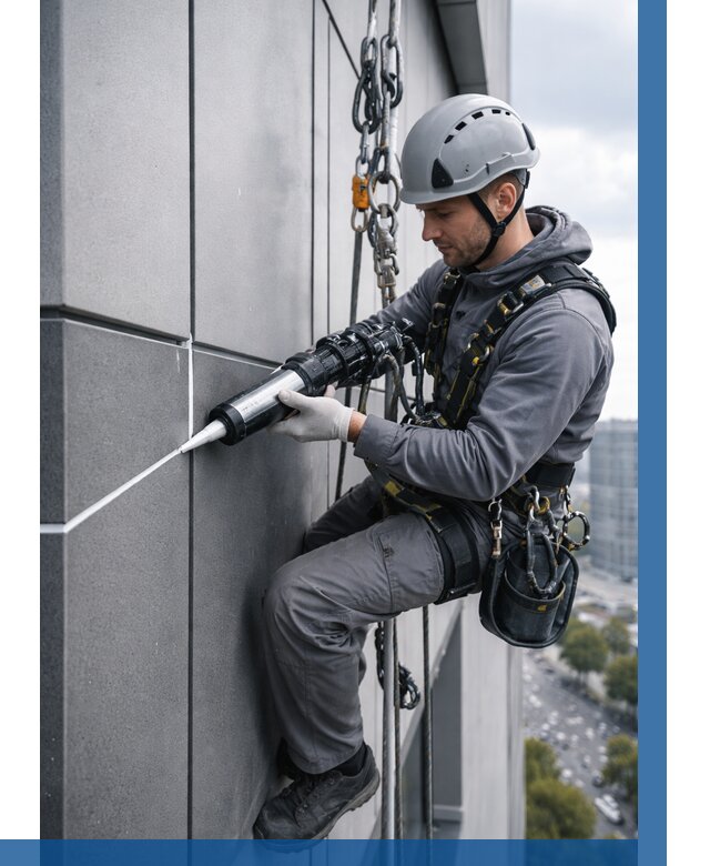 Герметизация стыков фасадных панелей в Шуе от 6682 р.| ВЫСОТНИК-Шуя