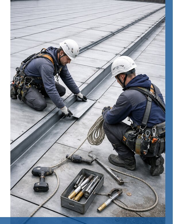 Ремонт фальцевой кровли в Шуе от 720 р. | ВЫСОТНИК-Шуя