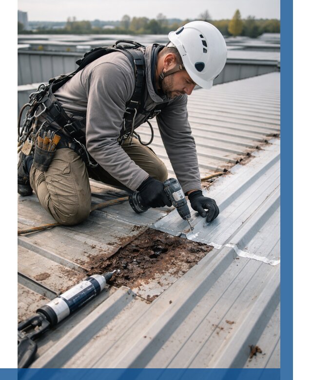 Ремонт профнастила на кровле в Шуе от 720 р. | ВЫСОТНИК-Шуя