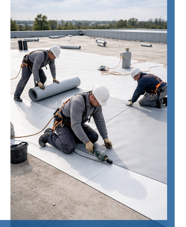 Монтаж мембранной кровли под ключ в Шуе от 1234 р. | ВЫСОТНИК-Шуя