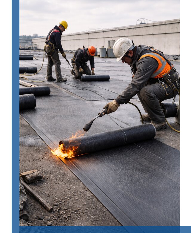 Монтаж наплавляемой кровли в Шуе профессионально