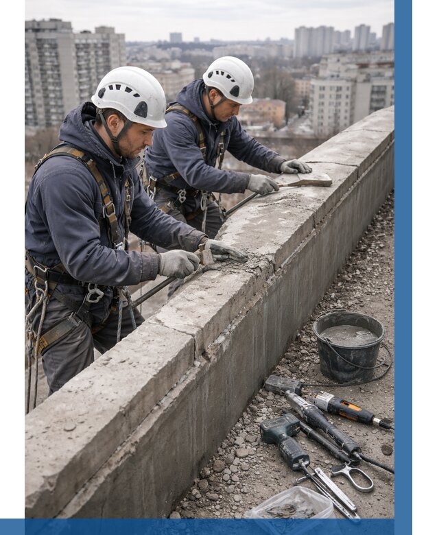 Ремонт парапета на кровле в Шуе от 1542 р. | ВЫСОТНИК-Шуя