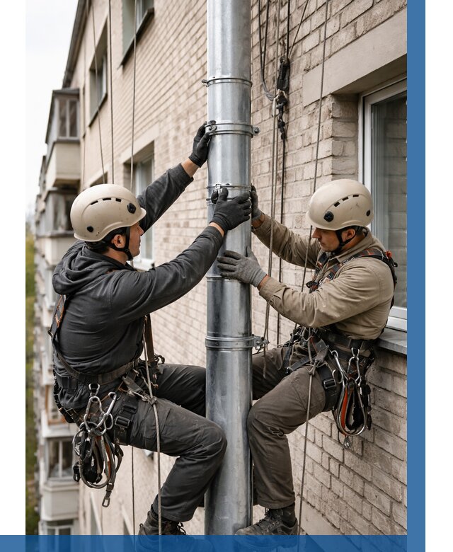 Замена водосточных труб в Шуе от 6682 р. | ВЫСОТНИК-Шуя