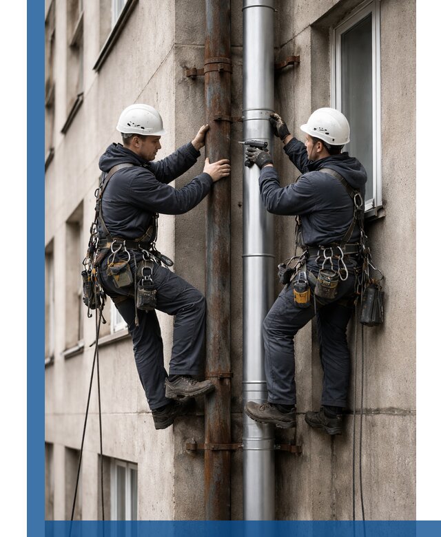 Замена водосточных труб в Шуе: монтаж и демонтаж под ключ