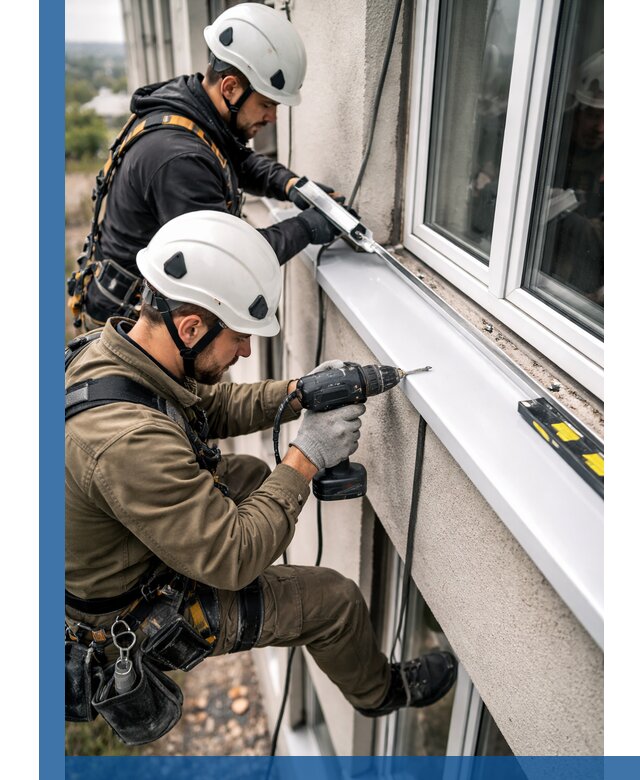 Профессиональный монтаж оконных отливов и отведения воды в Шуе