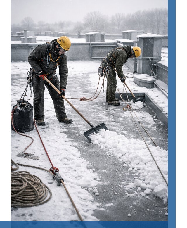 Очистка крыши от снега в Шуе от 7710 р. | ВЫСОТНИК-Шуя