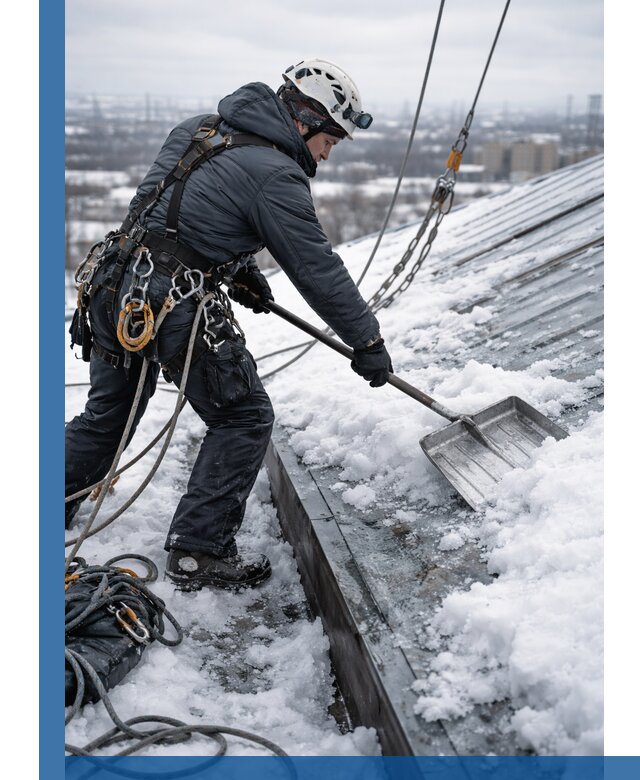 Профессиональная очистка кровли от снега и наледи в Шуе