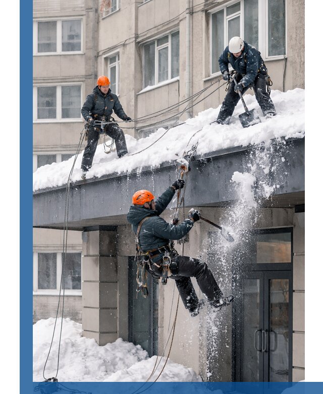 Безопасная очистка навесов от снега в Шуе круглогодично