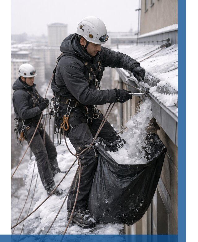 Аварийная очистка крыши в Шуе под ключ от 308 р. | ВЫСОТНИК-Шуя