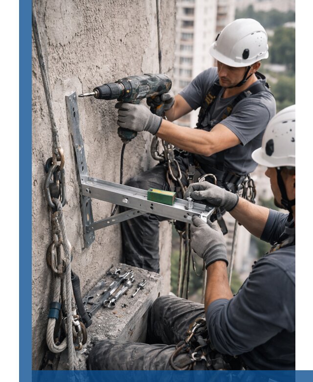 Установка кронштейнов кондиционера и крепежа в Шуе