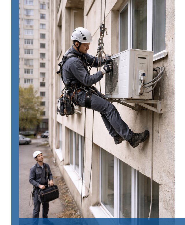 Демонтаж внешнего блока кондиционера в Шуе профессионально