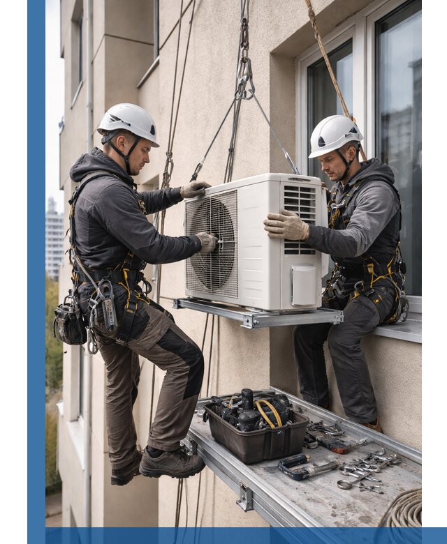 Перенос внешнего блока кондиционера в Шуе с монтажом и крепежом