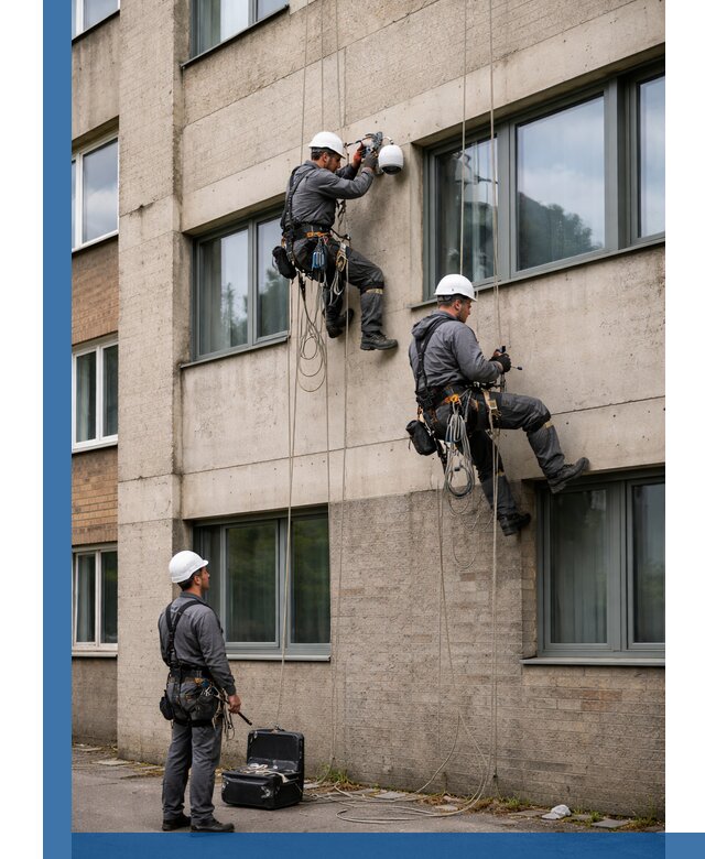 Монтаж фасадных камер видеонаблюдения в Шуе под ключ