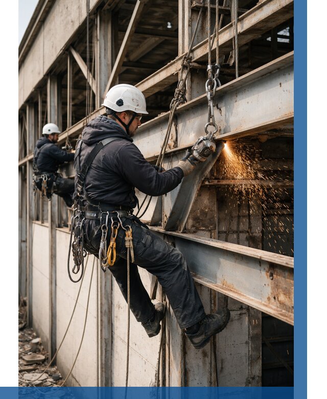 Демонтаж металлоконструкций на высоте в Шуе от 6682р. |ВЫСОТНИК-Шуя