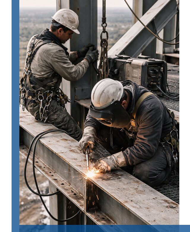 Высотные сварочные работы в Шуе для промышленных объектов