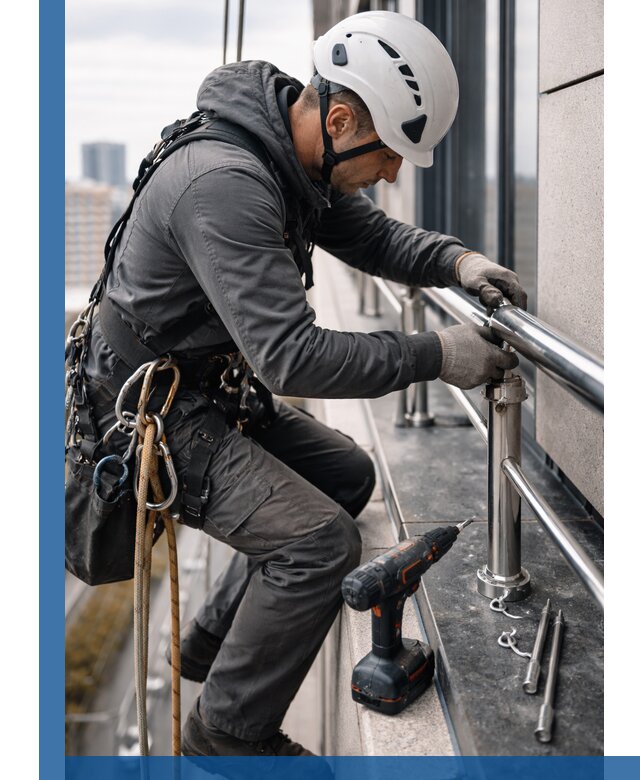 Монтаж ограждений на высоте в Шуе для зданий и конструкций