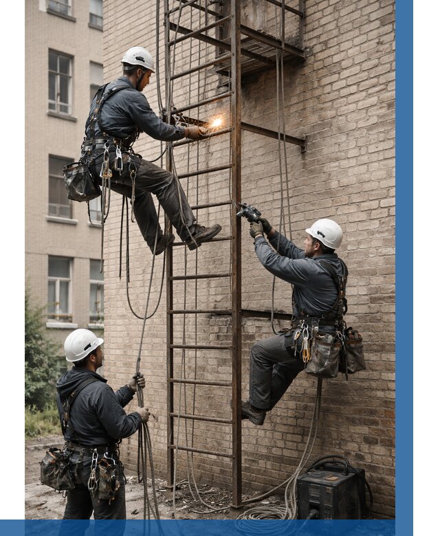 Ремонт пожарной лестницы в Шуе от 7710 р. | ВЫСОТНИК-Шуя