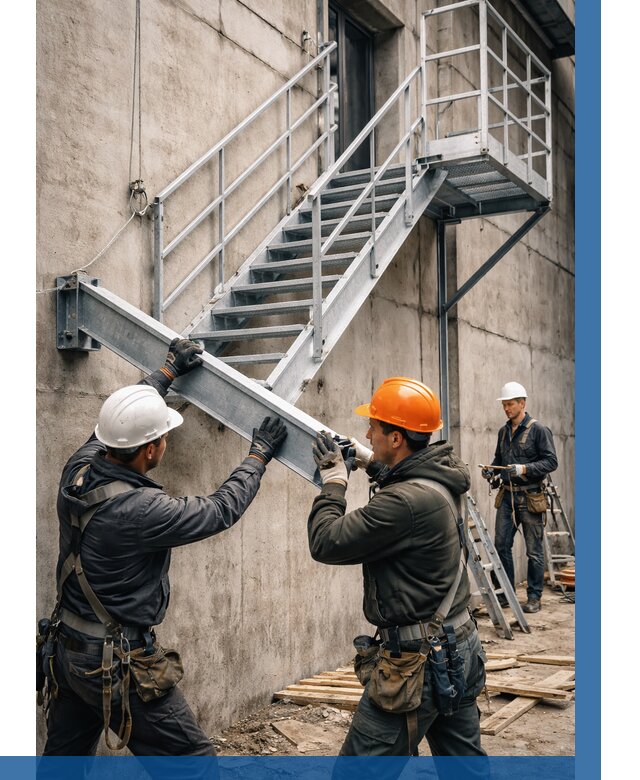 Монтаж металлических лестниц в Шуе от 15420 р. | ВЫСОТНИК-Шуя