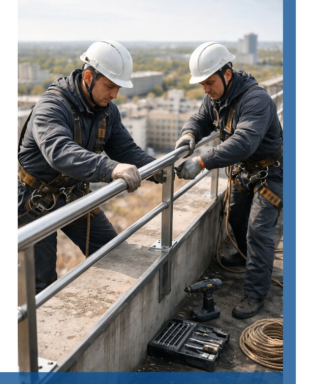 Монтаж перил на высоте в Шуе от 2570 р. | ВЫСОТНИК-Шуя