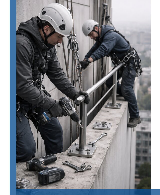 Монтаж перил на высоте в Шуе для жилых и промобъектов