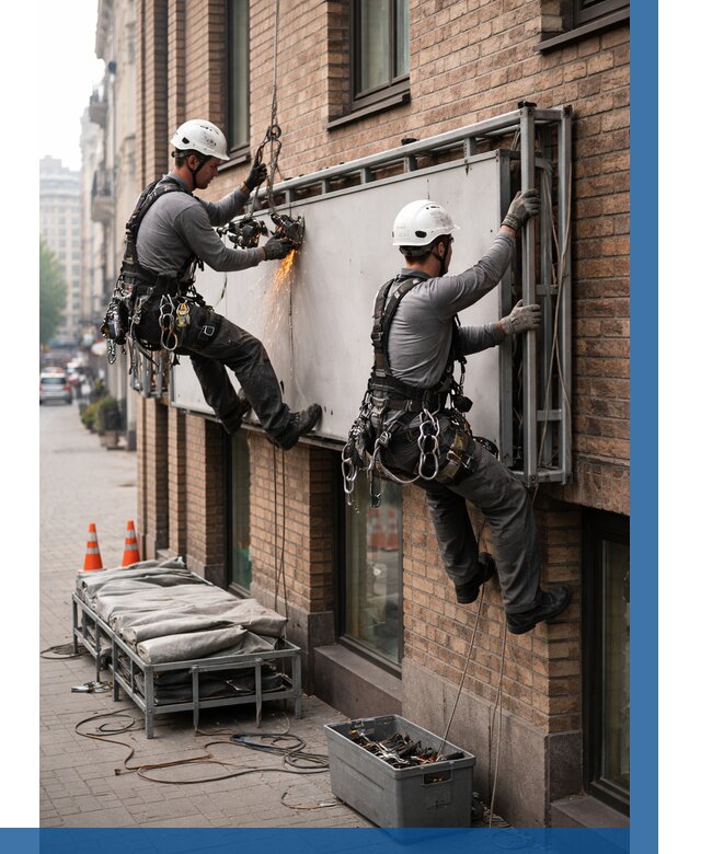 Демонтаж рекламной вывески в Шуе от 6682 р. | ВЫСОТНИК-Шуя