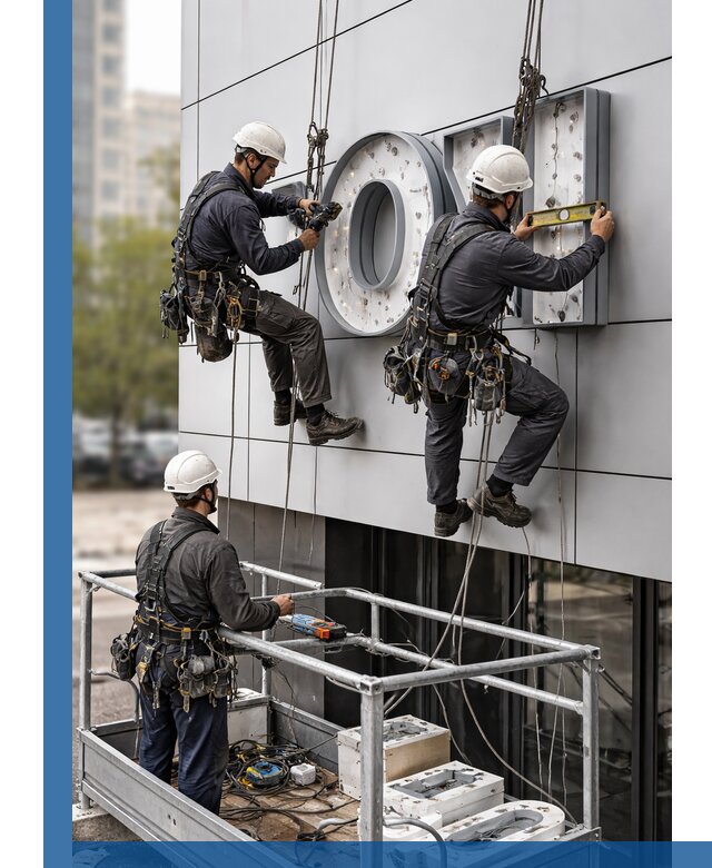 Профессиональный монтаж световых букв в Шуе под ключ