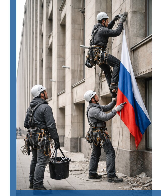 Профессиональная установка флагов на фасаде в Шуе